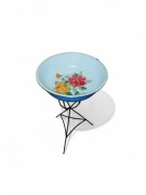 Korea Północna (DPRK) – emaliowana misa / umywalnik na stojaku, lata 70-80