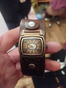 Zegarek męski Fossil Face Flip Over, skórzany 