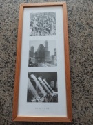 Obrazek, zdjęcia Nowego Jorku w sosnowej ramce 54x23