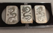 1oz Dragon 2018-2019  x3szt Ag 999