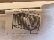 Łóżeczko drewniane dzieciece plus materac ikea