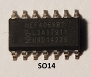 HEF4066BT  Quad single-pole single-throw analog switch