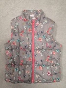 Szary bezrękawnik w kwiatki motyle Laura Ashley 92 - 98 jak nowy