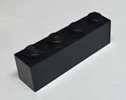 Lego 3010 klocek 1x4 czarny - 7 sztuk !