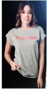 T-shirt Playboy z metkami szara bawełna L