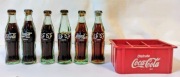 6 Mini buteleczek Coca Cola, Wysokość 7,5cm. Lata 80, #1