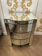 Komplet dwóch szafek nocnych Glamour lustrzane 