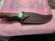 NÓŻ ZE STALI DAMASCEŃSKIEJ.