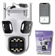 Potrojna Kamera 12MP 6K Wi-Fi Ptz 3w1 Wifi Smart Zewnetrzna Obrotowa Zoom