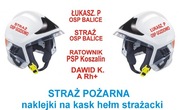 STRAŻ POŻARNA OSP twoja naklejka na kask hełm strażacki Gallet F1 XF 