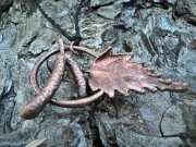 Wisior prawdziwa brzoza w miedzi