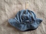 Nowy jeansowy bawełniany letni kapelusz z kokardką nowa czapka Next 56 62
