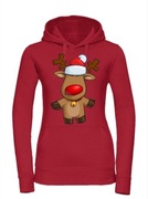 Bluza Damska z Kapturem Świąteczna