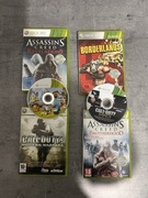 Xbox 360 Assassi’s Creed Call of duty MW Minecraft Borderlands Zestaw Gry