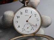 Piękny stary zegarek ze srebra koperta ,Ag. sprawny 100 % RZADKI !