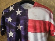 Koszulka sportowa do biegania, na siłownię, rower, trekking USA Flaga M.