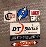 Zestaw naklejek rower,  motor Park Tool USA Santa Cruz, Dt Swiss Maxxis
