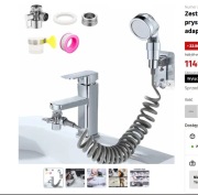 Zestaw prysznicowy do baterii umywalkowej | Bidetka NOWA