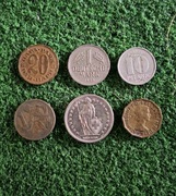Stare monety zagraniczne - stara moneta zagraniczna - 6 szt ok. 1950 r