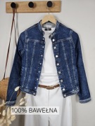 Kurtka jeans damska niebieska bawełna klasyczna taliowana XS Big Star