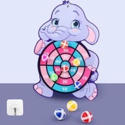 ZABAWKA DLA DZIECI TARCZA DO DARTA RZUTKI MATERIAŁOWE SŁONIK PIŁECZKI