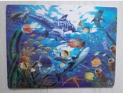 Puzzle drewniane, 24 el, ryby, tablica