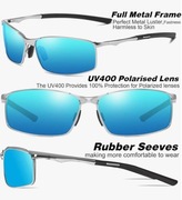 Okulary przeciwsłoneczne męskie polaryzacyjne UV400 ultralekkie Cat. 3