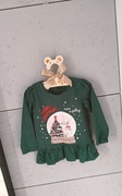 Bluzka świąteczna z falbanką r.92/98