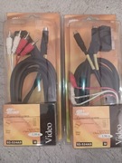Przewody SCART- 4x RCA  2x S VHS 1,5 m