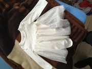 Na chrzciny sukienka x2 płaszczyk komplet 74-80