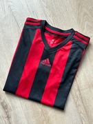 Koszulka Adidas ClimaCool rozmiar XL – czerwono-czarna, paski