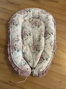 Kokon gniazdo niemowlęcy dla dziewczynki peonie kwiaty velvet