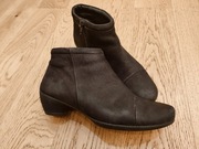 Botki skórzane sculptured Ecco 38 czarne