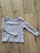 TU bluzeczka niemowlęca liliowa kwiaty bawełna 62 