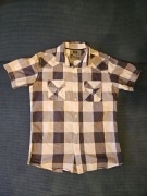 Koszula męska krótki rękaw w kratkę granatowa rozmiar M Cropp