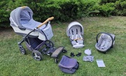 Wózek Bebetto Bresso-gondola,spacerówka+fotelik Cybex Aton M+GRATIS