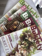 Zestaw czasopism Bukiety, Florum, książki, suszone kwiaty