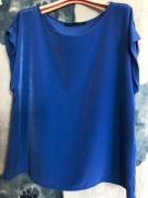 SZAFIROWA BLUZKA ZARA BASIC 42/XL