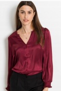 Nowa bordo satynowa bluzka Bonprix 40