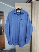 Koszula w kratę kratkę niebieska rozmiar 44 z długim rękawem