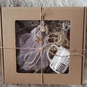 Anioł z makramy,świąteczny box 