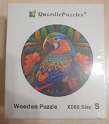 Drewniane Puzzle QuordlePuzzles Ara Egzotyczna (X006, Rozmiar S)