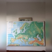 Mapa fizyczna Europy 1 : 4 500 000 (rozwijana)