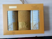 ZWOLTEX KOMPLET ŚCIEREK KUCHENNYCH FLORES NA PREZENT BEŻ 3 SZT.