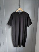 Prosta czarna oversizowa sukienka H&M S/36