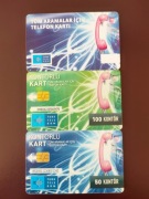 TURCJA karty telefoniczne chip 3 szt.