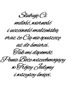 Plakat ślub cytat przysięga małżeństwo 30x40