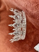 Korona tiara diadem królewska w kolorze srebrnym