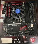 Płyta główną MSI B150m Night Elf + Intel Córę i5-6600 z chłodzeniem