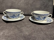 Porcelanowe bulionówki dla dwojga. 